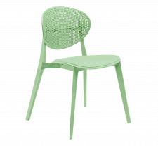 Стильный эргономичный пластиковый стул с перфорацией на спинке 